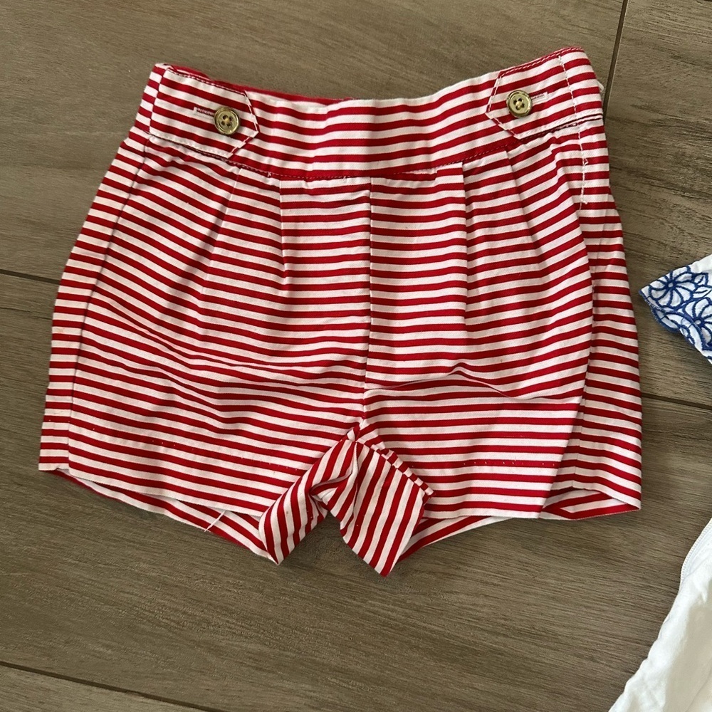 Girls Janie and Jack bundle nautical shorts and white and blue matching set - Picture 3 of 8